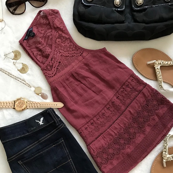 American Eagle Outfitters Tops - American Eagle 🦅 Rust Sleeveless Top Size Small